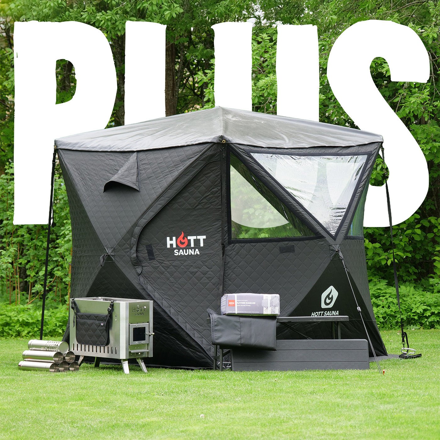 Bastutält Glöden ❘ PLUS - Hott Sauna - Sauna tent - Bastutält