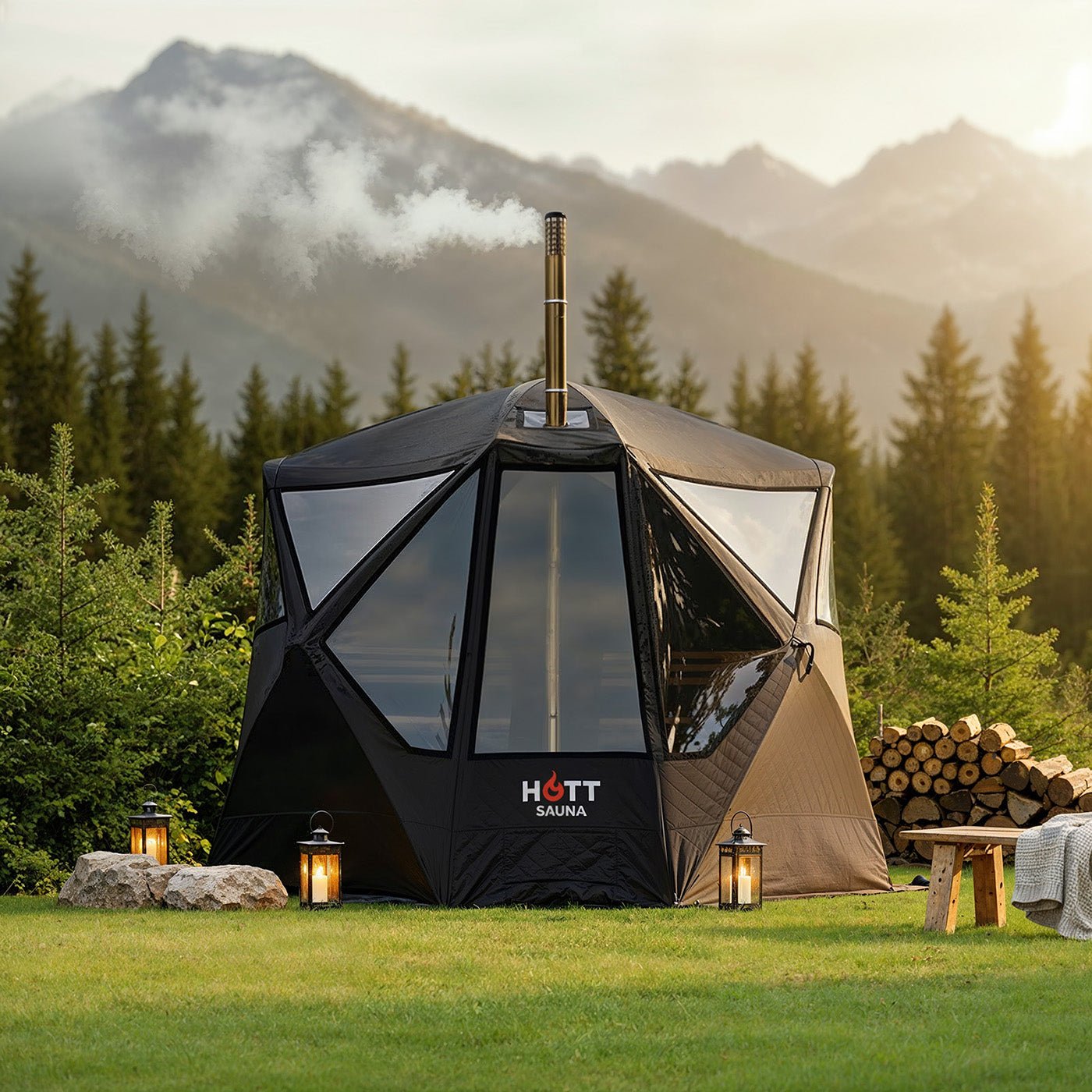 Bastutält Flamman ❘ Paket - Hott Sauna - Sauna tent - Bastutält