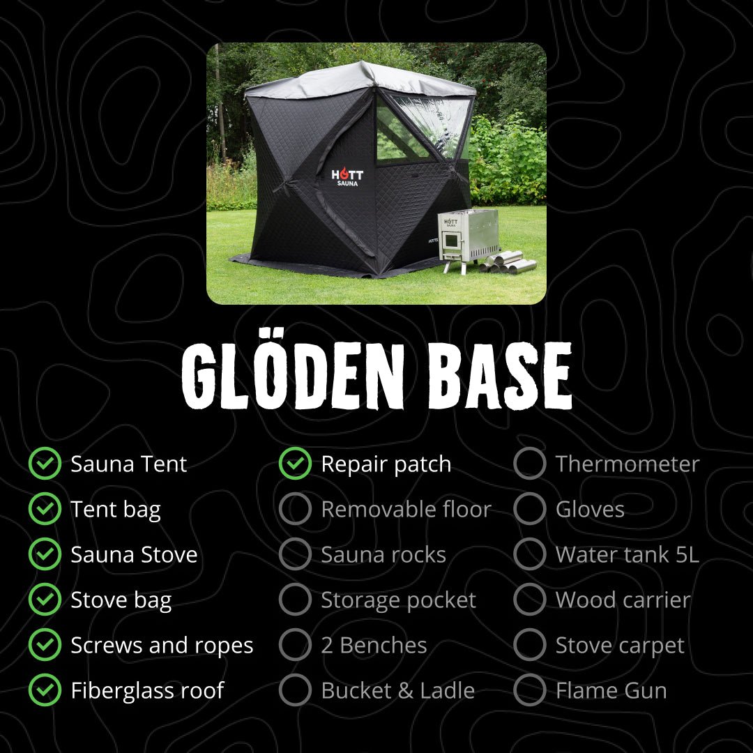 Bastutält Glöden ❘ BASE - Hott Sauna - Sauna tent - Bastutält