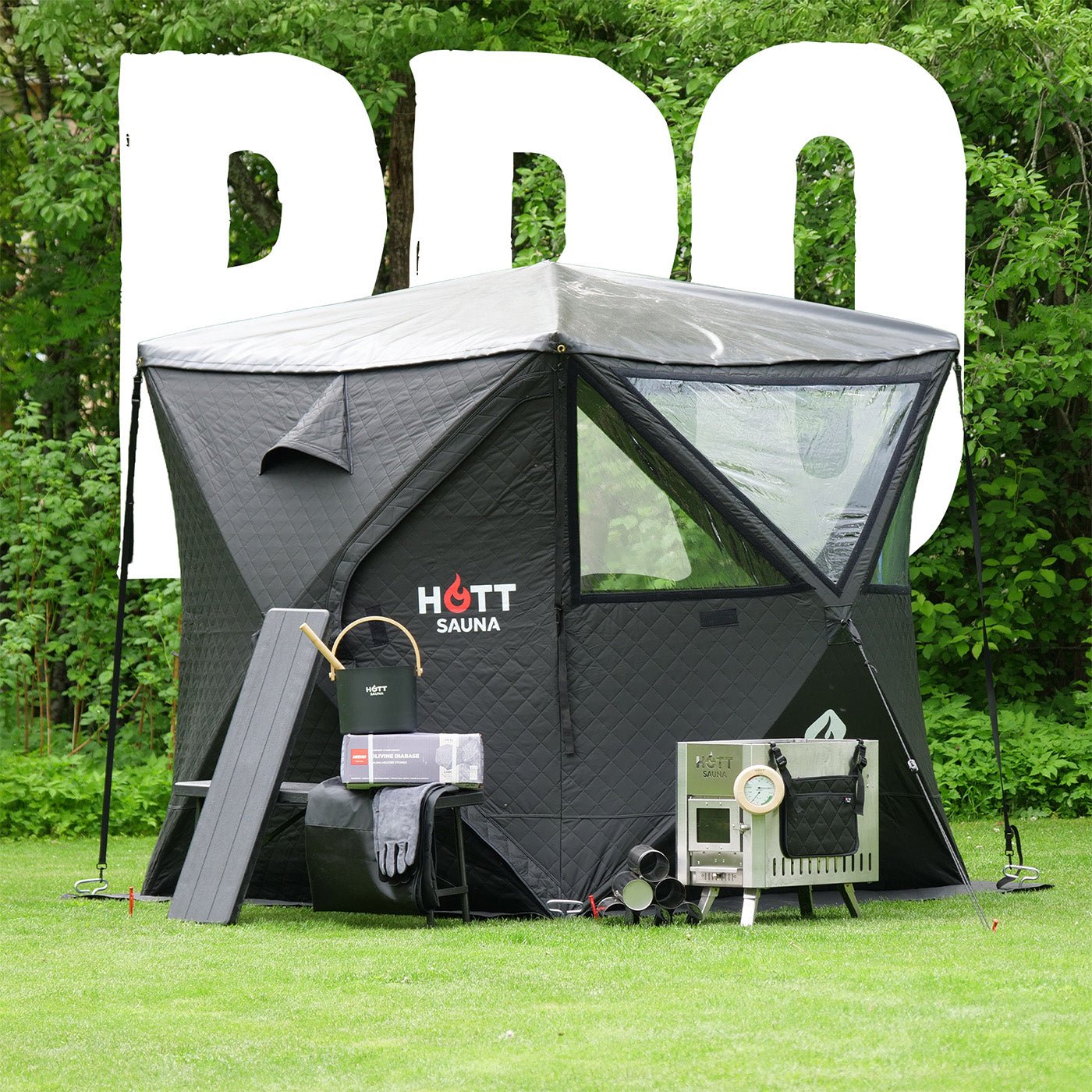 Bastutält Glöden ❘ PRO - Hott Sauna - Sauna tent - Bastutält